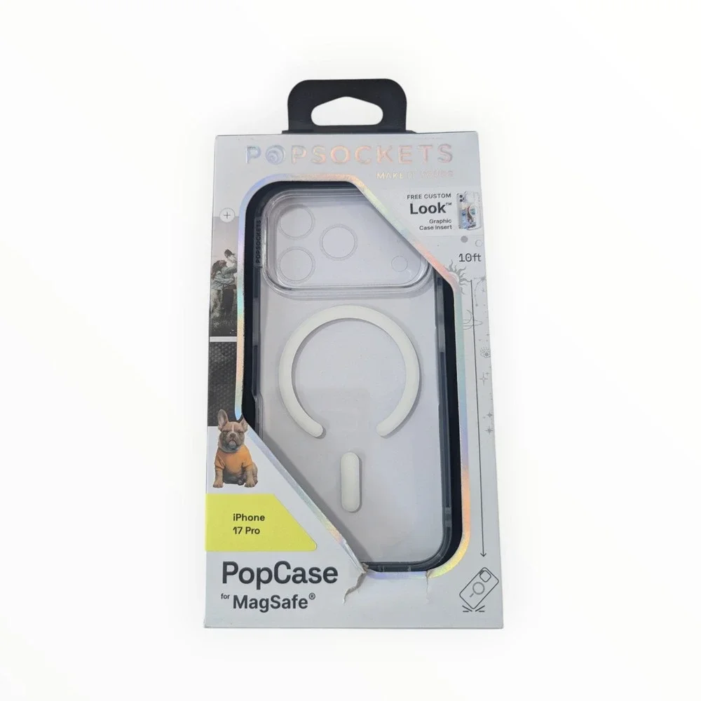V9-O PopSockets PopCase w/Magsafe for‎ Apple iPhone 17 Pro - Clear